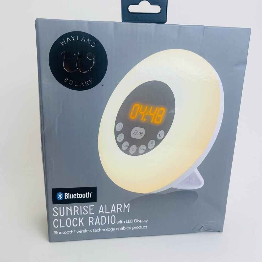 Wayland Sunrise Alarm Clock Radio Bluetooth 5.0 Color Changing Nature Sounds